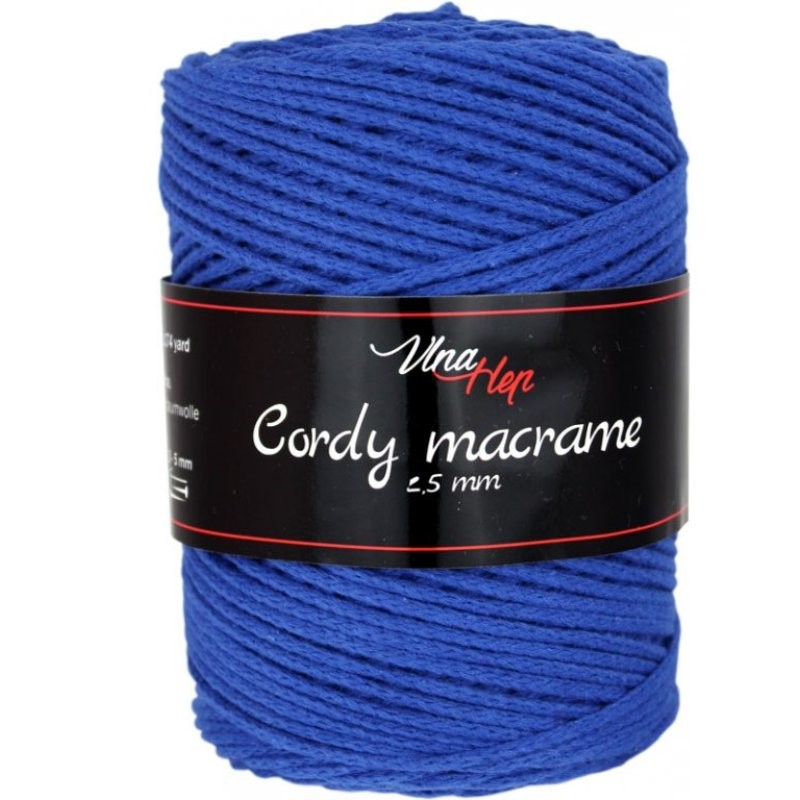 Sznurek Cordy do makramy 2,5mm z bawełny z recyklingu 250g | Jimot