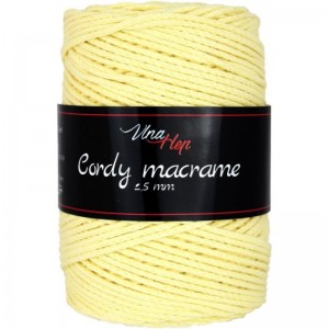 Cordy Macramé šňůra 2,5mm z recyklované bavlny 250g | Jimot