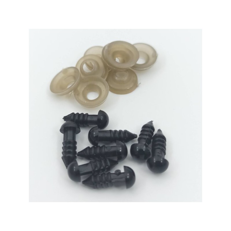 Black Plastic Eyes with Safety Backs | Jimot.cz