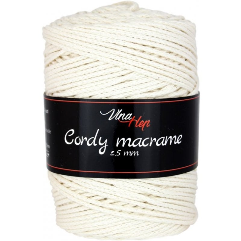 Cordy Makramee-Kordel 2,5mm aus recycelter Baumwolle 250g | Jimot