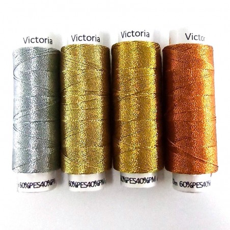 Metalická nit Victoria | Efektní nit pro ruční práce | Jimot