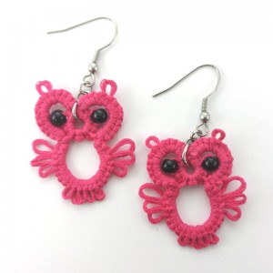 Lace earrings in the shape of owls - handmade| Jimot.cz