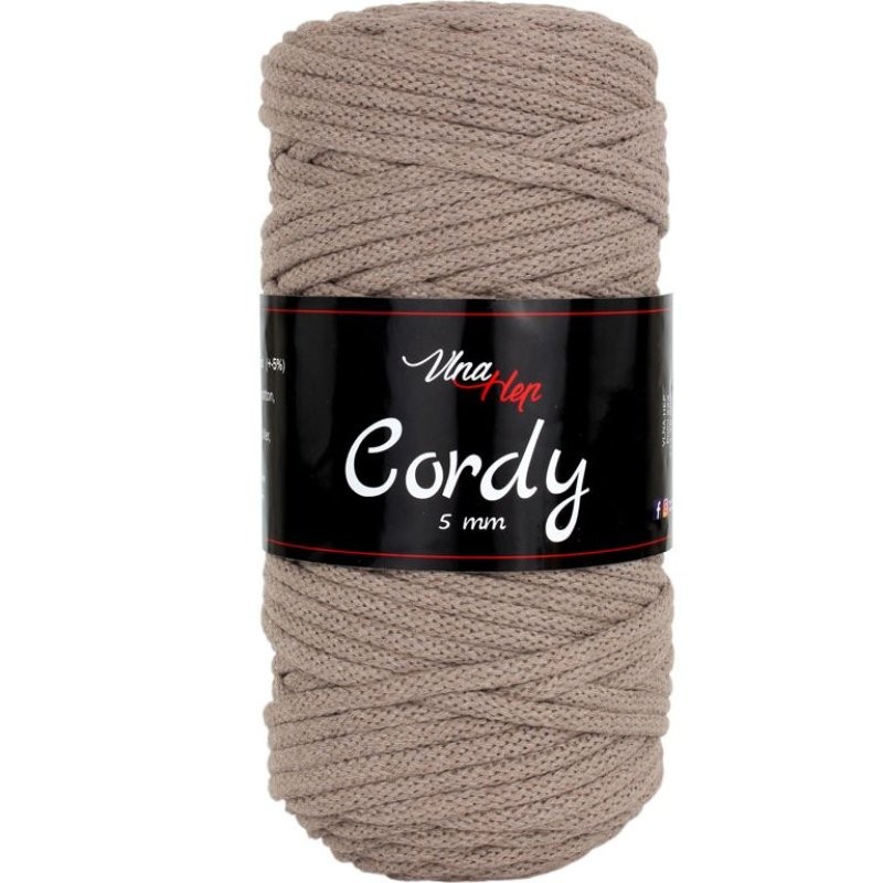 Cordy macrame 5 mm z reciklované bavlny | Jimot.cz