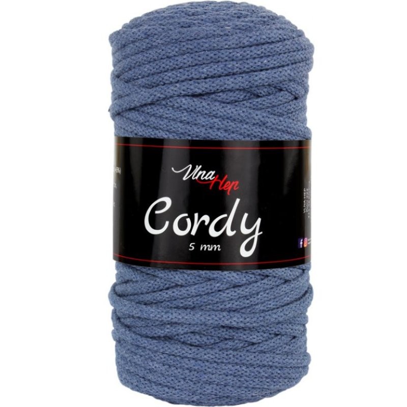 Cordy macrame 5 mm z reciklované bavlny | Jimot.cz
