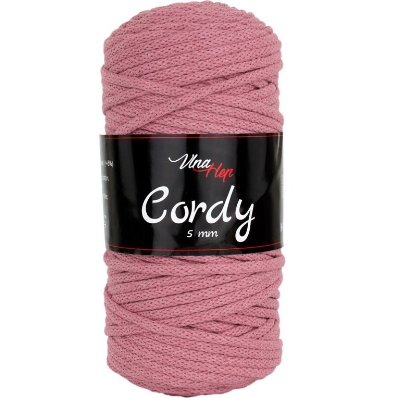 Cordy macrame 5 mm z reciklované bavlny | Jimot.cz
