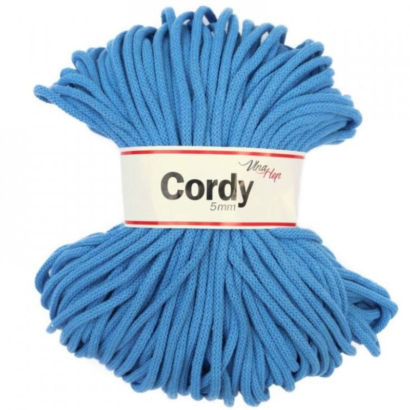 Cordy macrame 5 mm z reciklované bavlny | Jimot.cz