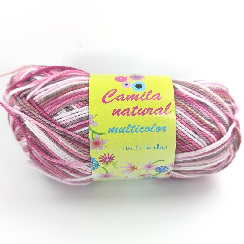 Kvalitní bavlněná příze Camila multicolor 50g | Jimot.cz
