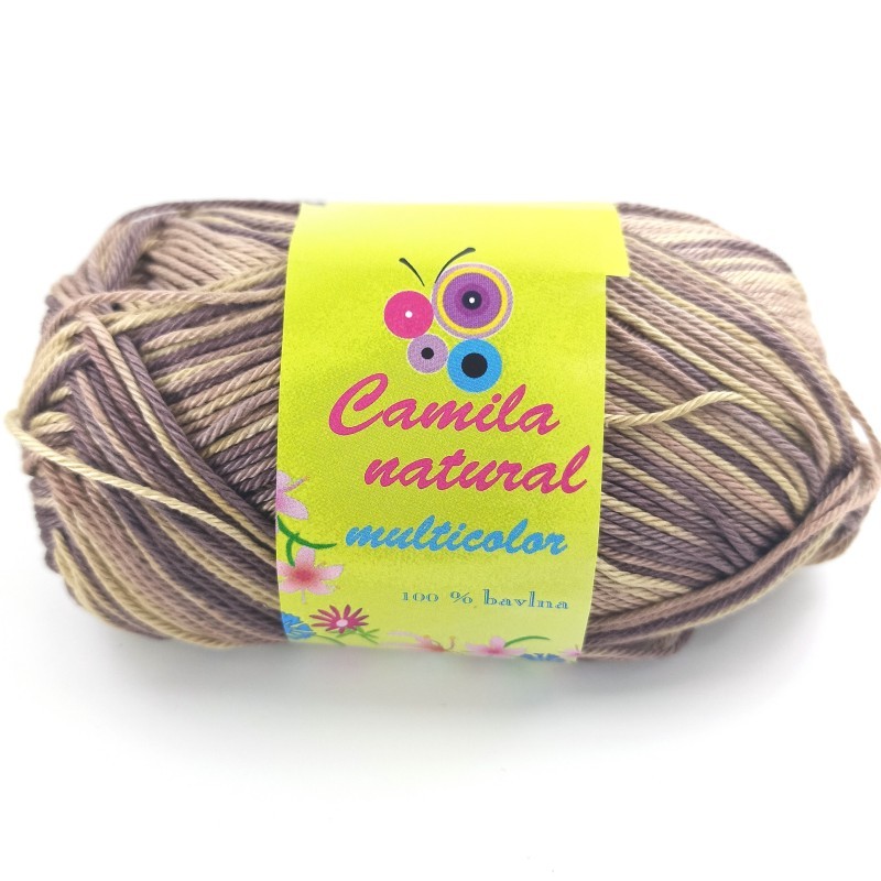 Jakościowa przędza bawełniana Camila multicolor 50g | Jimot.cz