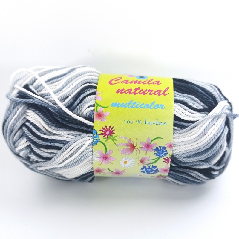 Jakościowa przędza bawełniana Camila multicolor 50g | Jimot.cz