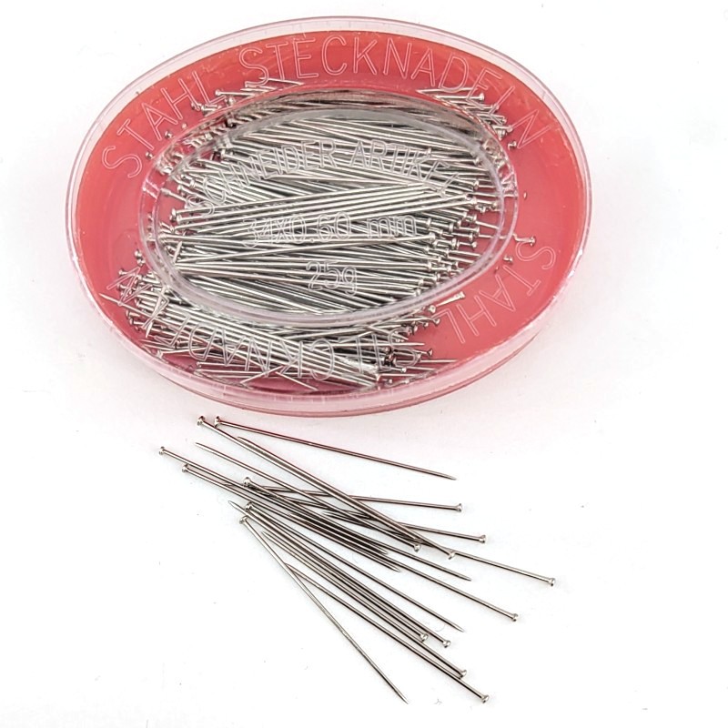 Ganzmetall-Stecknadeln 0,6x34 mm, 220 Stk. | Jimot