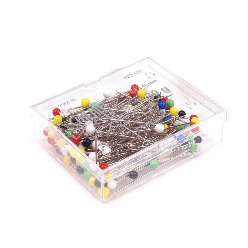 Hochwertige Glas-Kopf-Stecknadeln 0.8x48mm | Jimot