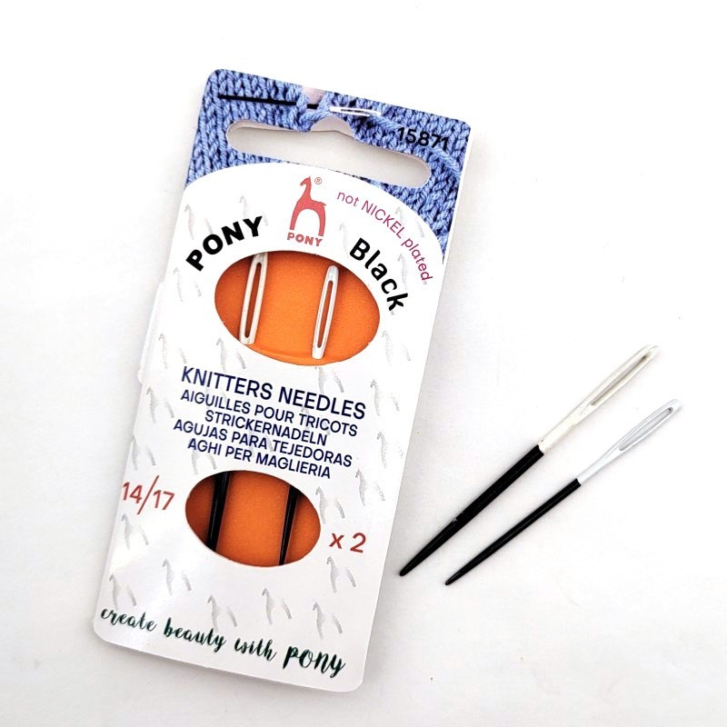 PONY Large-Eye Needles 2 pcs for Thick Yarns and Wool | Jimot