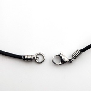 Leather necklace, stainless steel ends | Jimot.cz