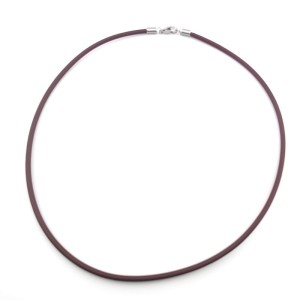 Leather necklace, stainless steel ends | Jimot.cz