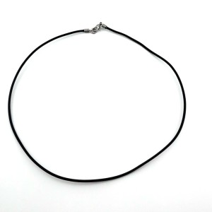 Leather necklace, stainless steel ends | Jimot.cz