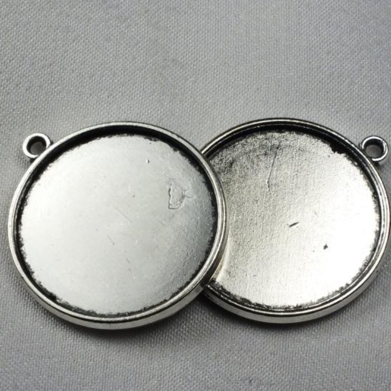 Doppelseitige Metallfassung 25 mm für Anhänger | Jimot.cz