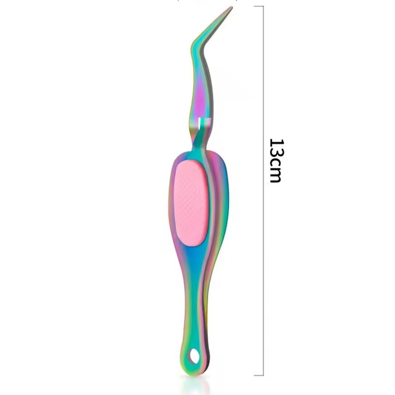 Rainbow Reverse Tweezers – Self-Locking Metal Tweezers 130mm