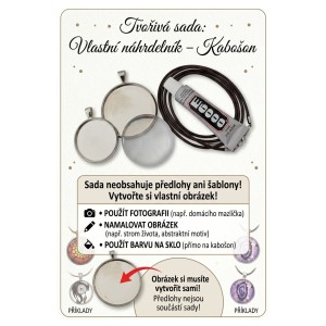 Zestaw do kaboszonów 25 mm – szkło, baza, skóra i klej E6000
